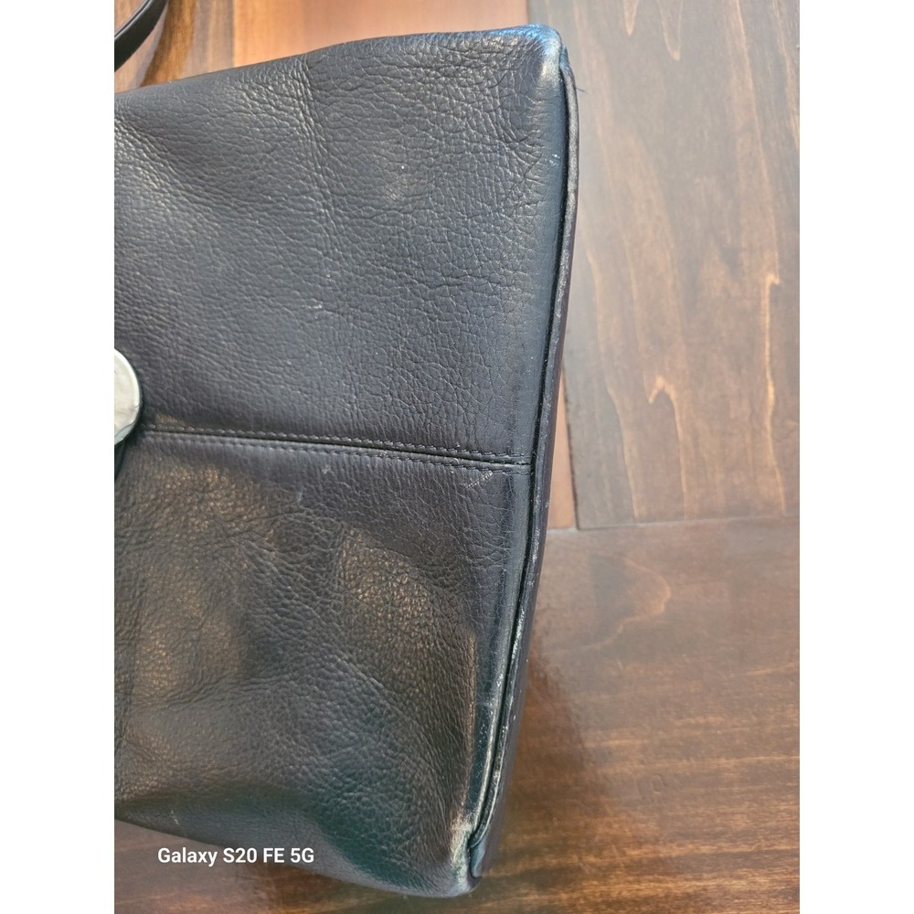 Vintage Y2K 90's American Angel Leather Slouch Hobo Logo Shoulder Bag Purse - Picture 14 of 16